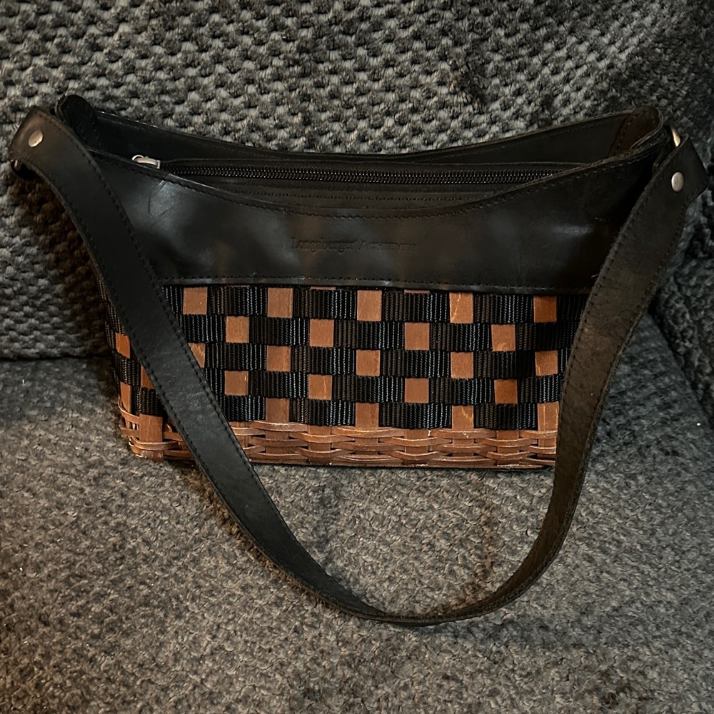 Longaberger Black and Brown Shoulder Bag